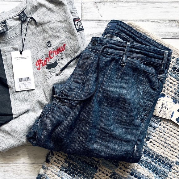 Scotch & Soda Indigo Dyed Pull On Jean Jogger - Picture 15 of 16